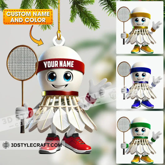 Shuttlecock Christmas Ornament Personalized 3.54’’ / 1