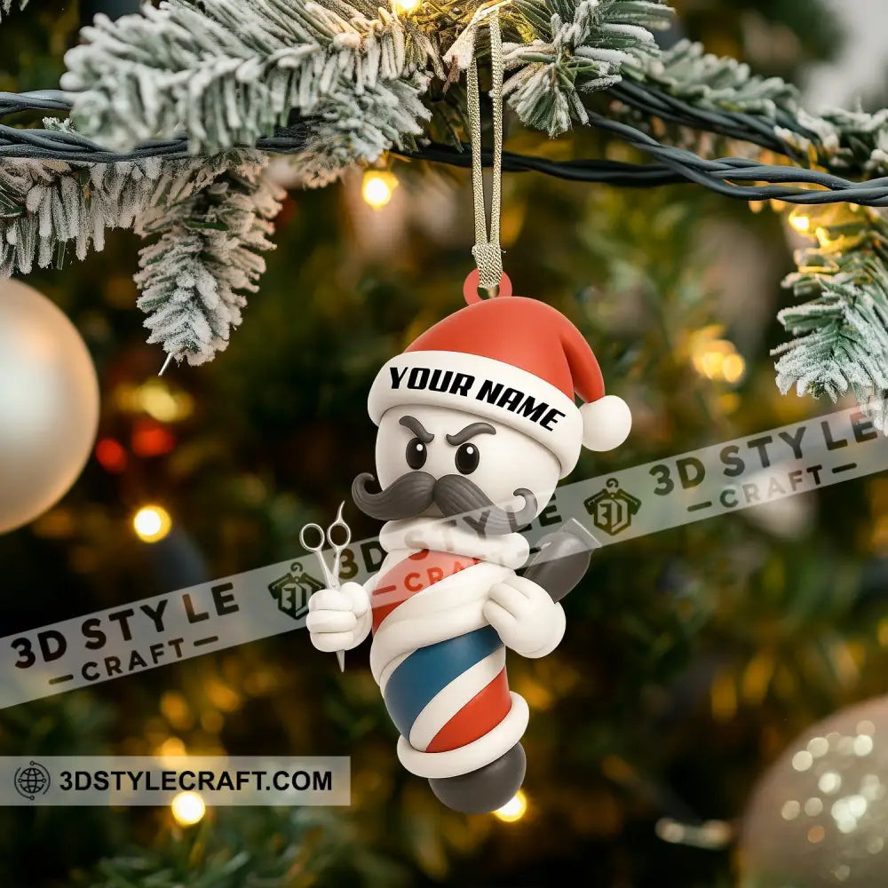 Barber Christmas Home Decor Christmas Ornament Personalized Ornament Ornament