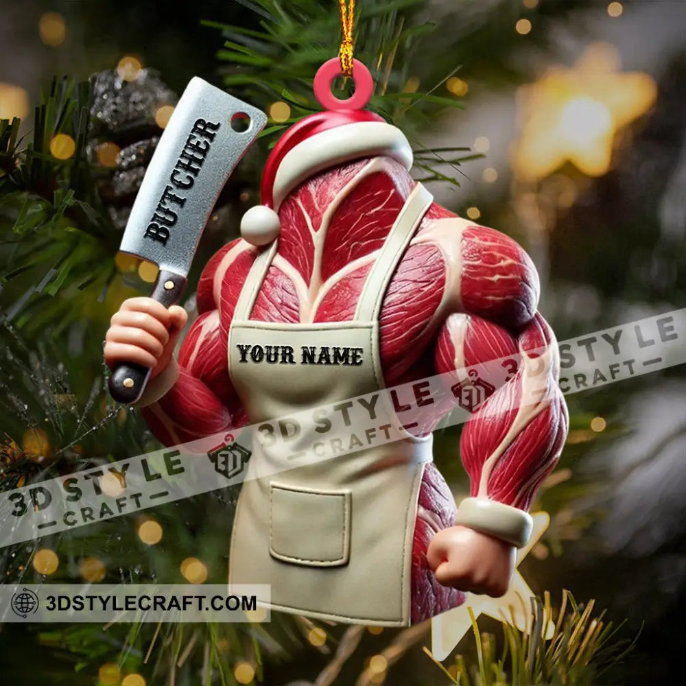 Butcher Christmas Ornament Personalized