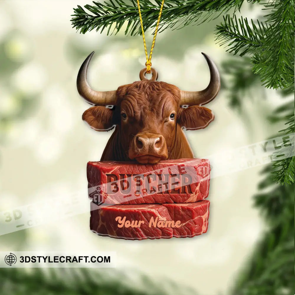 Butcher Home Decor Christmas Ornament Personalized Ornament Ornament