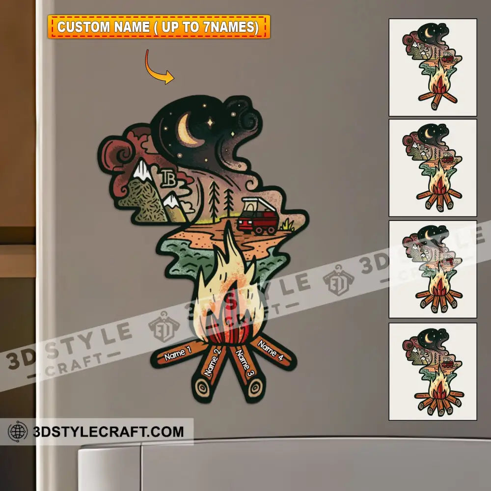 Camping Fridge Magnet - Personalized 3.54’’ / 1 Piece