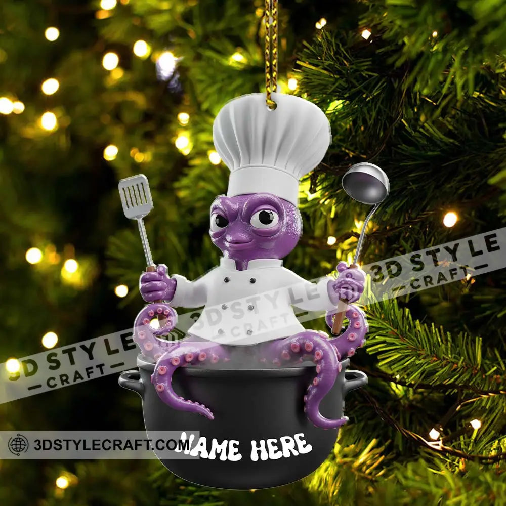 Chef Home Decor Christmas Ornament Personalized Ornament Ornament