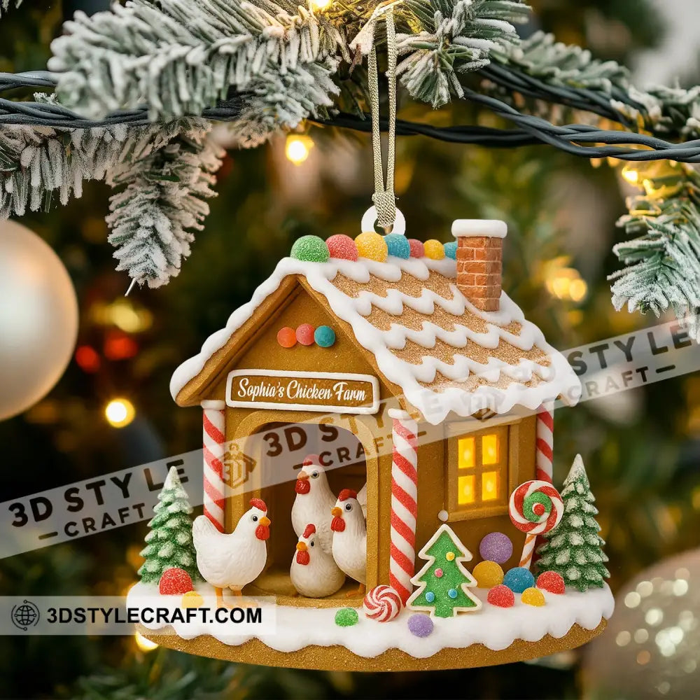 Chicken Farm Home Decor Christmas Ornament Personalized Ornament Ornament