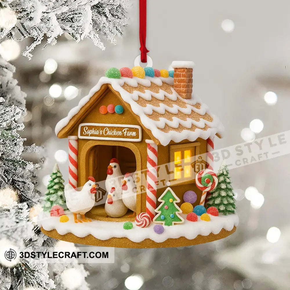 Chicken Farm Home Decor Christmas Ornament Personalized Ornament Ornament