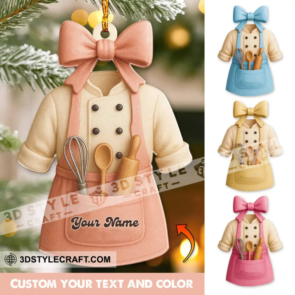 Christmas Baker Home Decor Christmas Ornament Personalized Ornament 3.54’’ / 1 Ornament Ornament