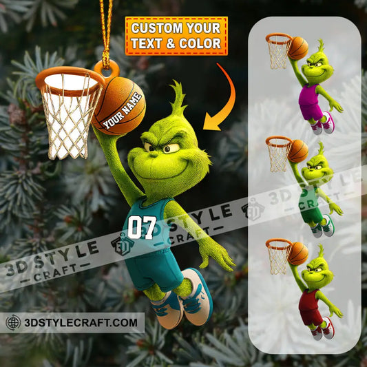 Christmas Basketball Home Decor Christmas Ornament Personalized Ornament 3.54’’ / 1 Ornament Ornament
