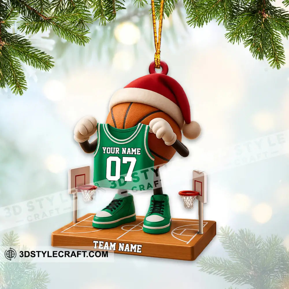 Christmas Basketball Home Decor Christmas Ornament Personalized Ornament Ornament