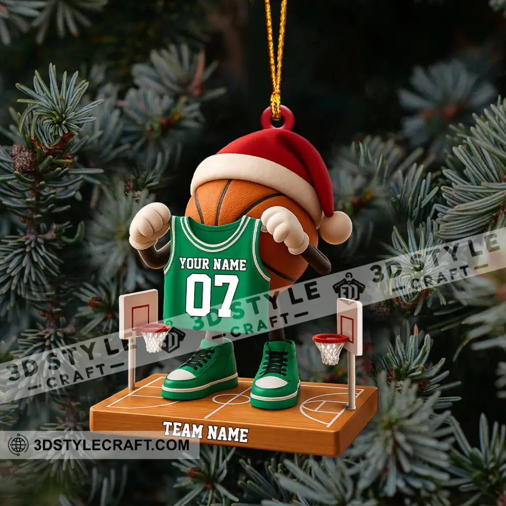 Christmas Basketball Home Decor Christmas Ornament Personalized Ornament Ornament