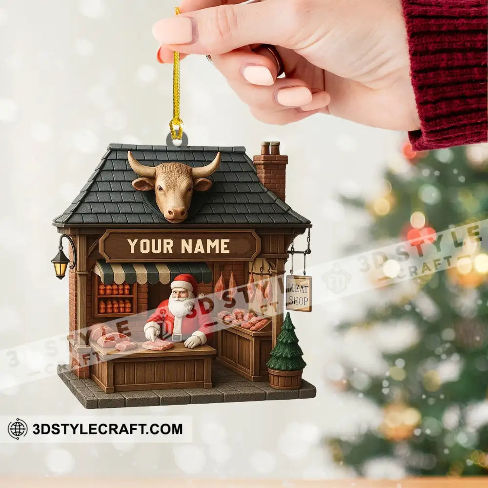 Christmas Beef Home Decor Christmas Ornament Personalized Ornament Ornament