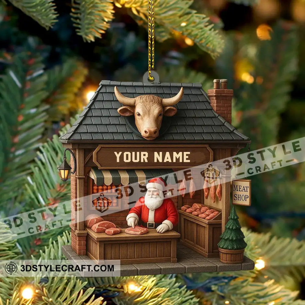 Christmas Beef Home Decor Christmas Ornament Personalized Ornament Ornament