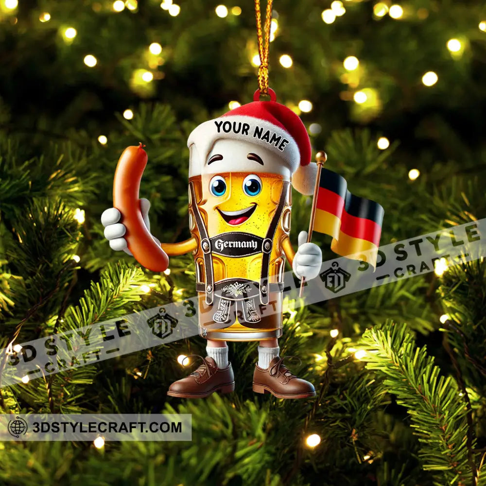 Christmas Beer Home Decor Ornament Personalized