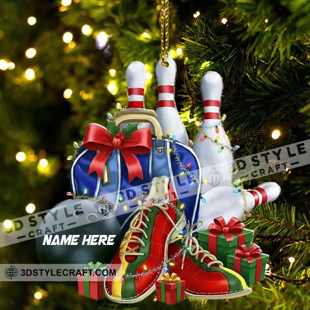 Christmas Bowling Home Decor Christmas Ornament Personalized Ornament Ornament