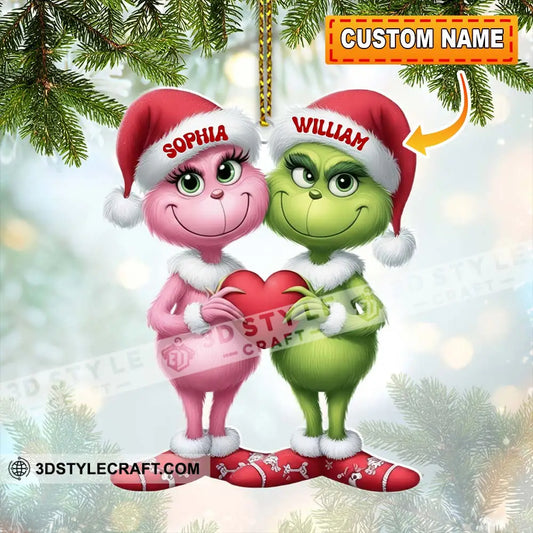 Christmas Couple Home Decor Christmas Ornament Personalized Ornament 3.54’’ / 1 Ornament Ornament