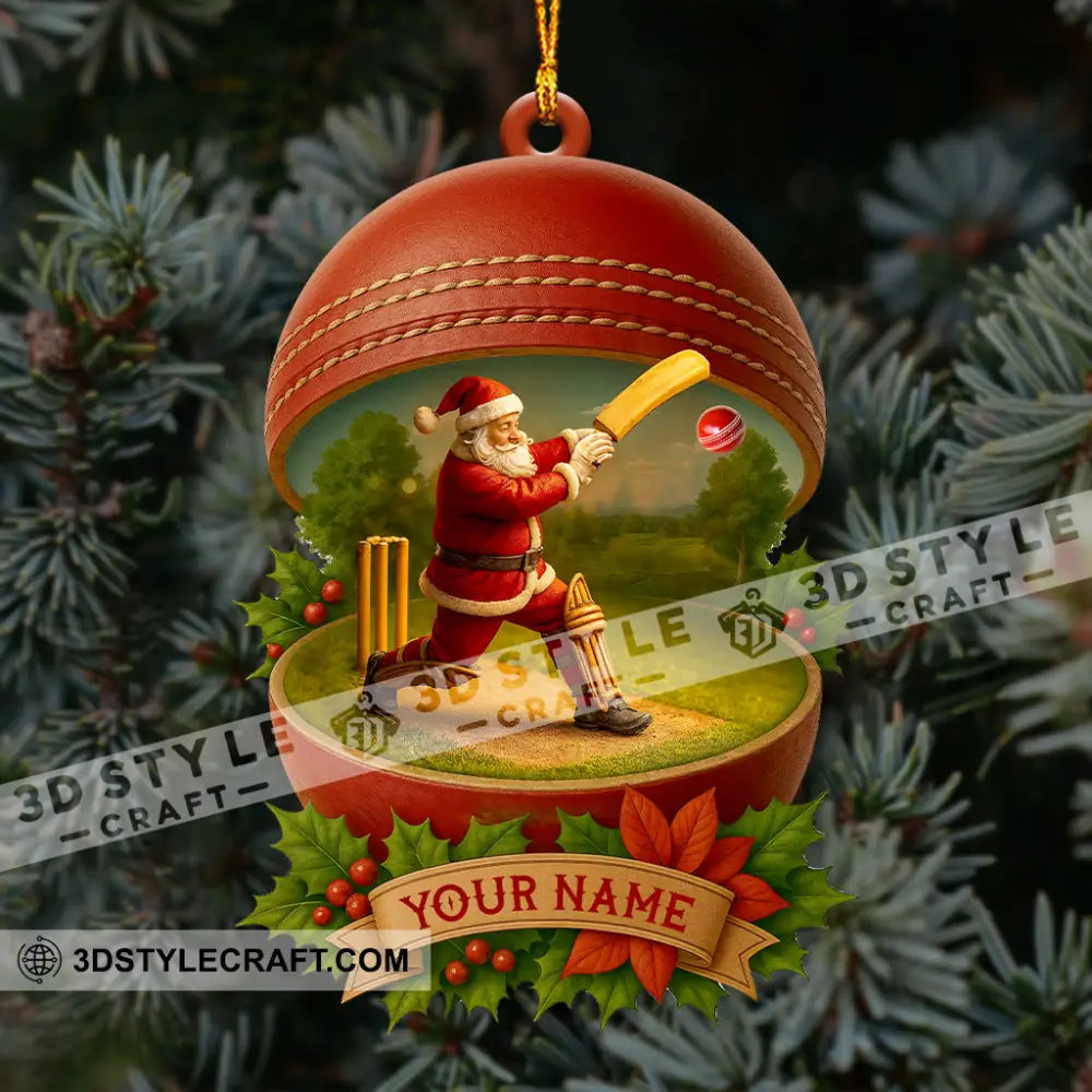 Christmas Cricket Players Home Decor Christmas Ornament Personalized Ornament Ornament