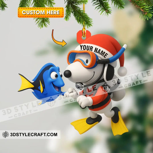 Christmas Diving Home Decor Christmas Ornament Personalized Ornament 3.54’’ / 1 Ornament Ornament