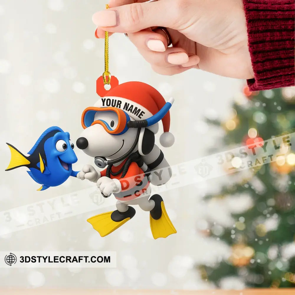 Christmas Diving Home Decor Christmas Ornament Personalized Ornament Ornament