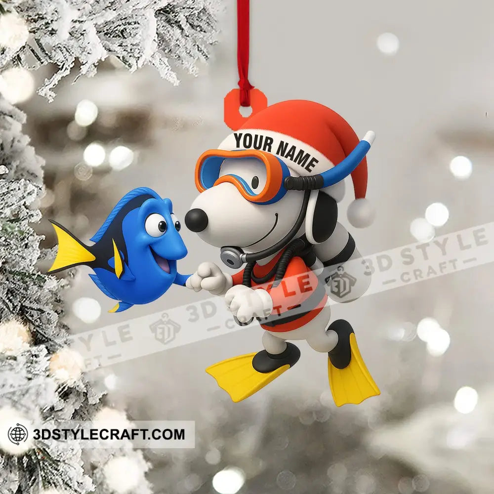 Christmas Diving Home Decor Christmas Ornament Personalized Ornament Ornament
