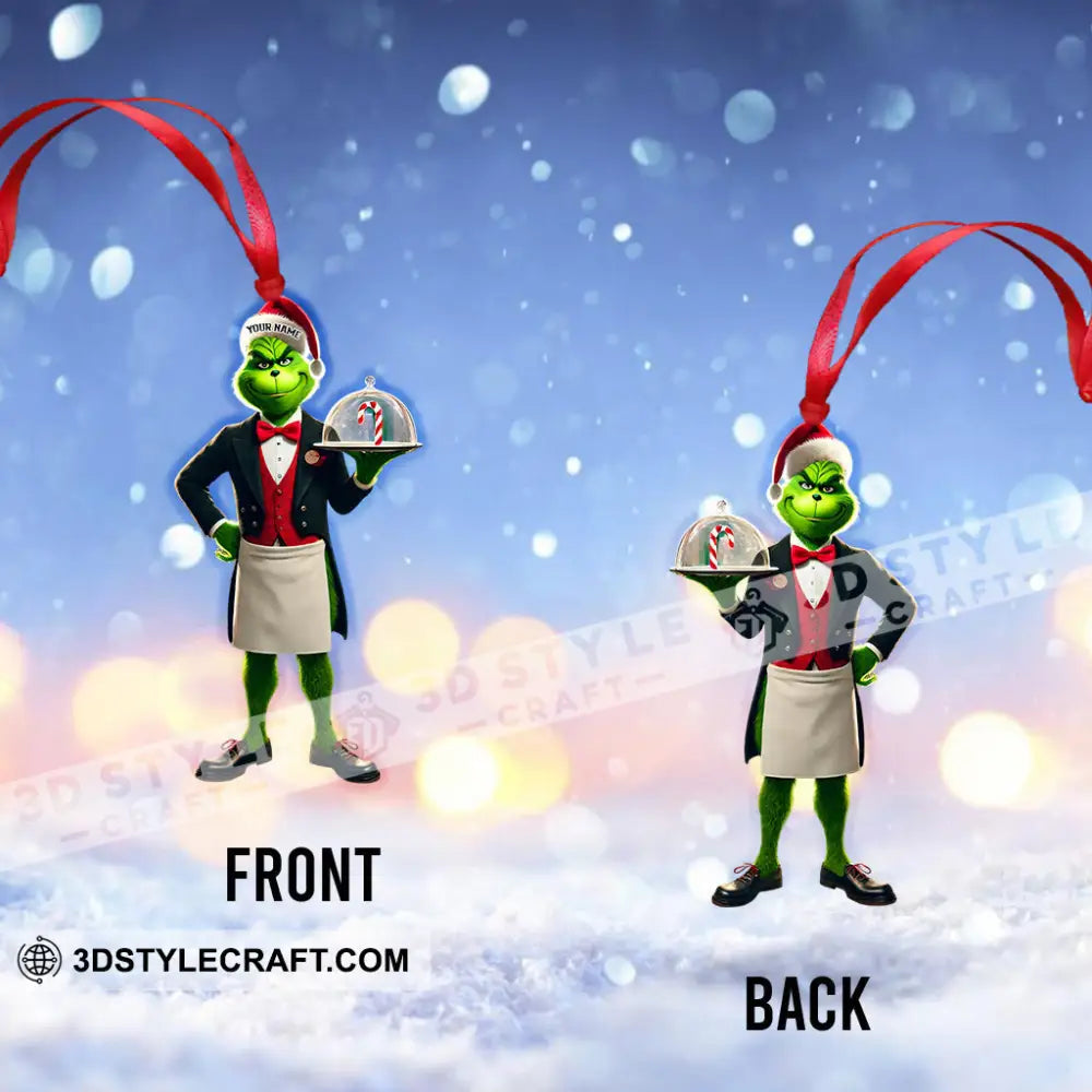 Christmas Elf Waiter Home Decor Ornament Personalized