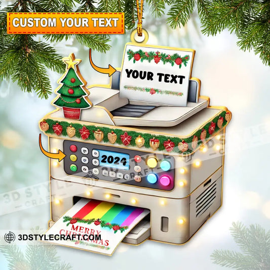 Christmas Fax Machine Home Decor Ornament Personalized 3.54’’ / 1