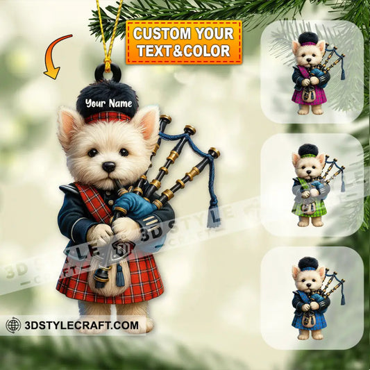 Christmas Funny West Highland Terrier Home Decor Christmas Ornament Personalized Ornament 3.54’’ / 1 Ornament Ornament