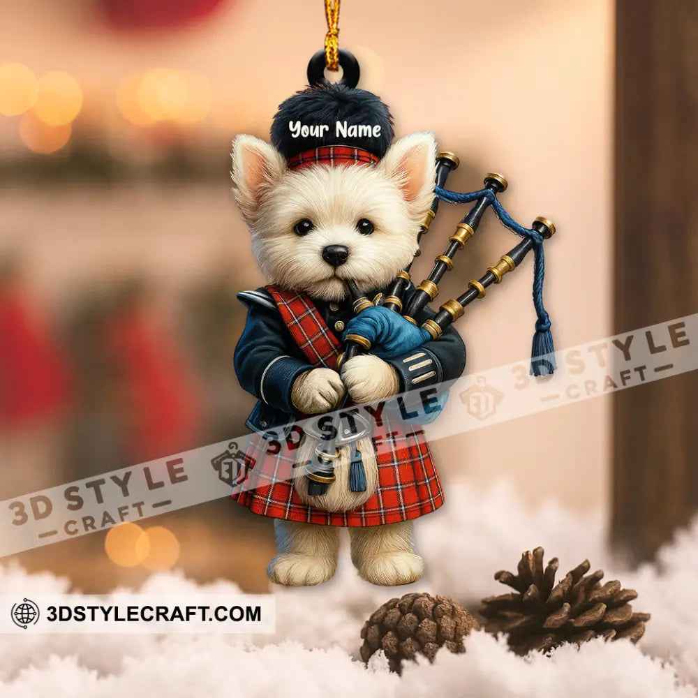 Christmas Funny West Highland Terrier Home Decor Christmas Ornament Personalized Ornament Ornament