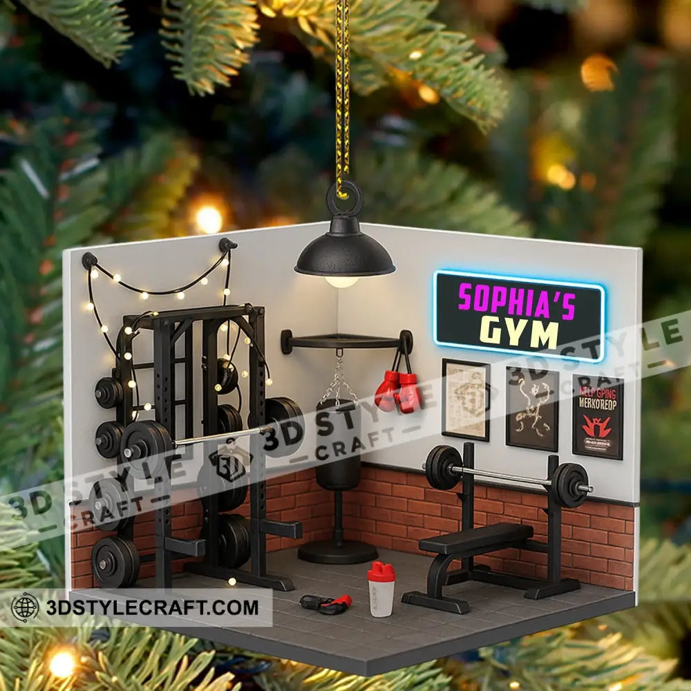Christmas Gym House Home Decor Christmas Ornament Personalized Ornament Ornament