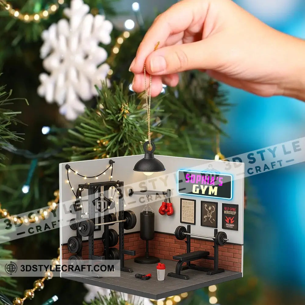 Christmas Gym House Home Decor Christmas Ornament Personalized Ornament Ornament