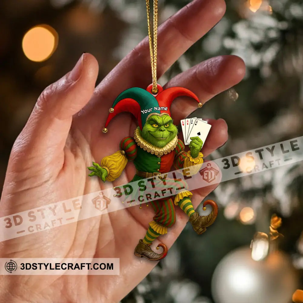 Christmas Poker Home Decor Christmas Ornament Personalized Ornament Ornament