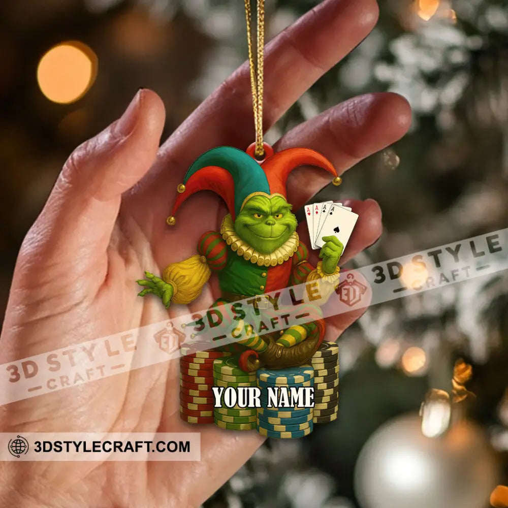 Christmas Poker Home Decor Christmas Ornament Personalized Ornament Ornament