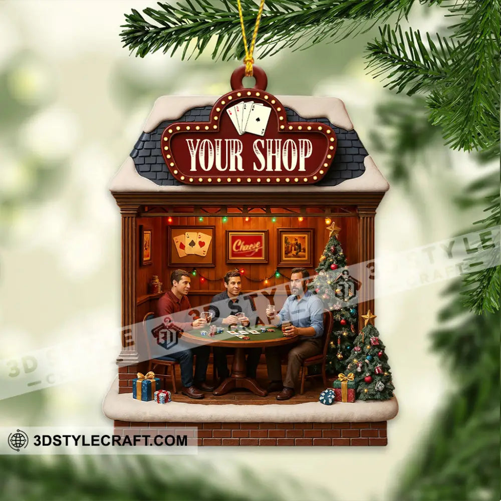 Christmas Poker Home Decor Christmas Ornament Personalized Ornament Ornament