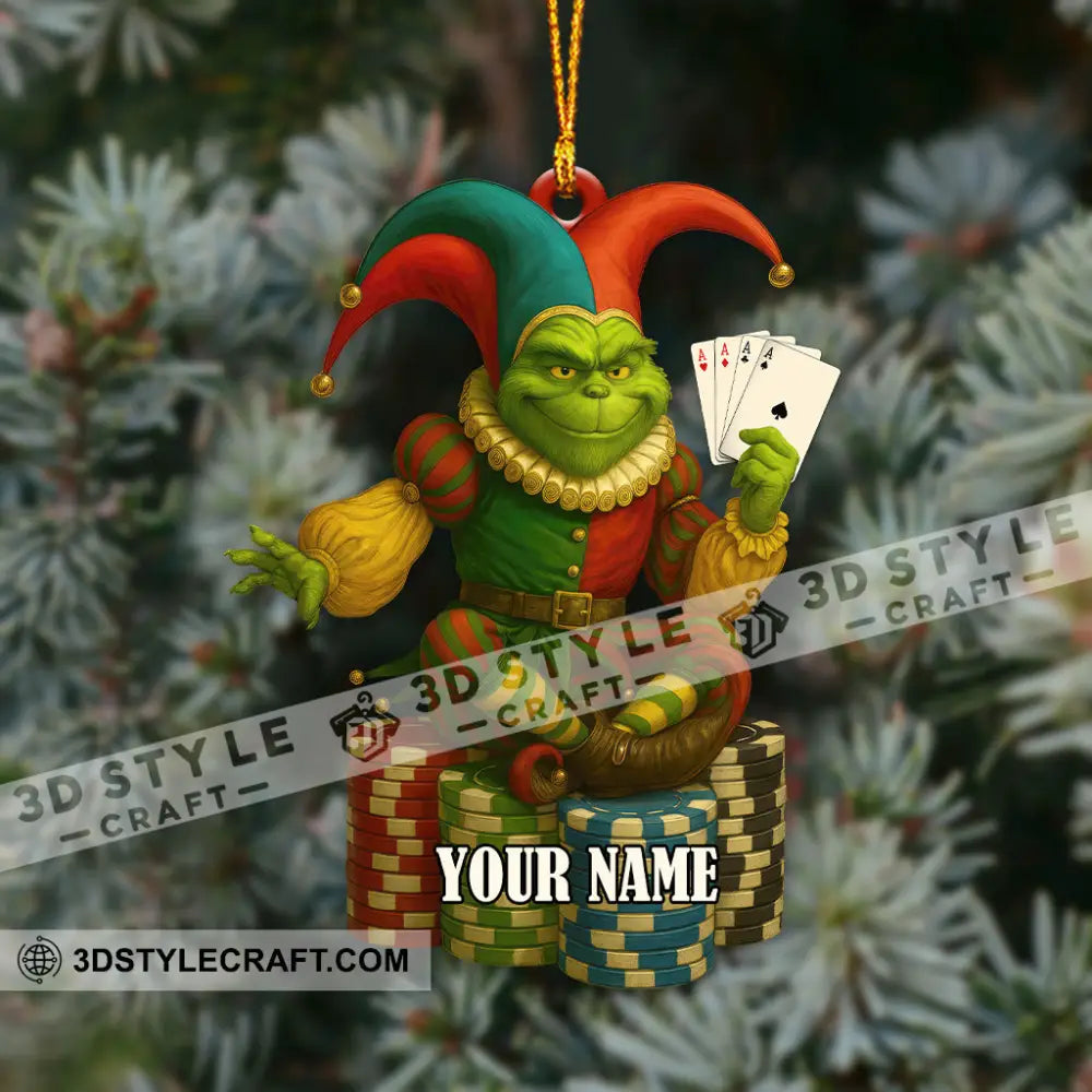 Christmas Poker Home Decor Christmas Ornament Personalized Ornament Ornament