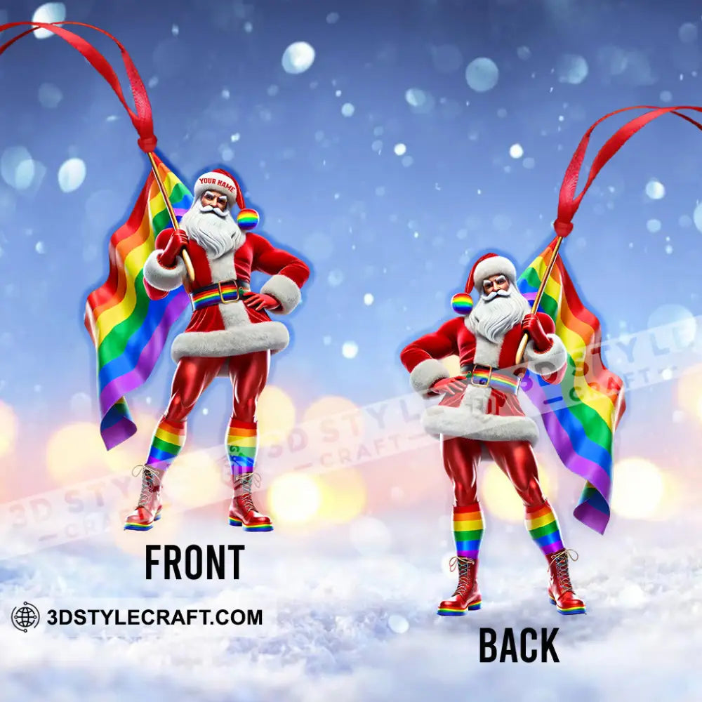 Christmas Pride Santa Home Decor Ornament Personalized
