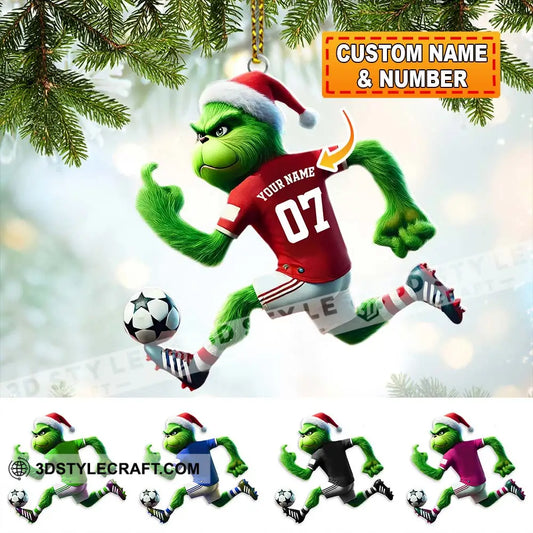 Christmas Soccer ELF Home Decor Christmas Ornament Personalized Ornament 3.54’’ / 1 Ornament Ornament