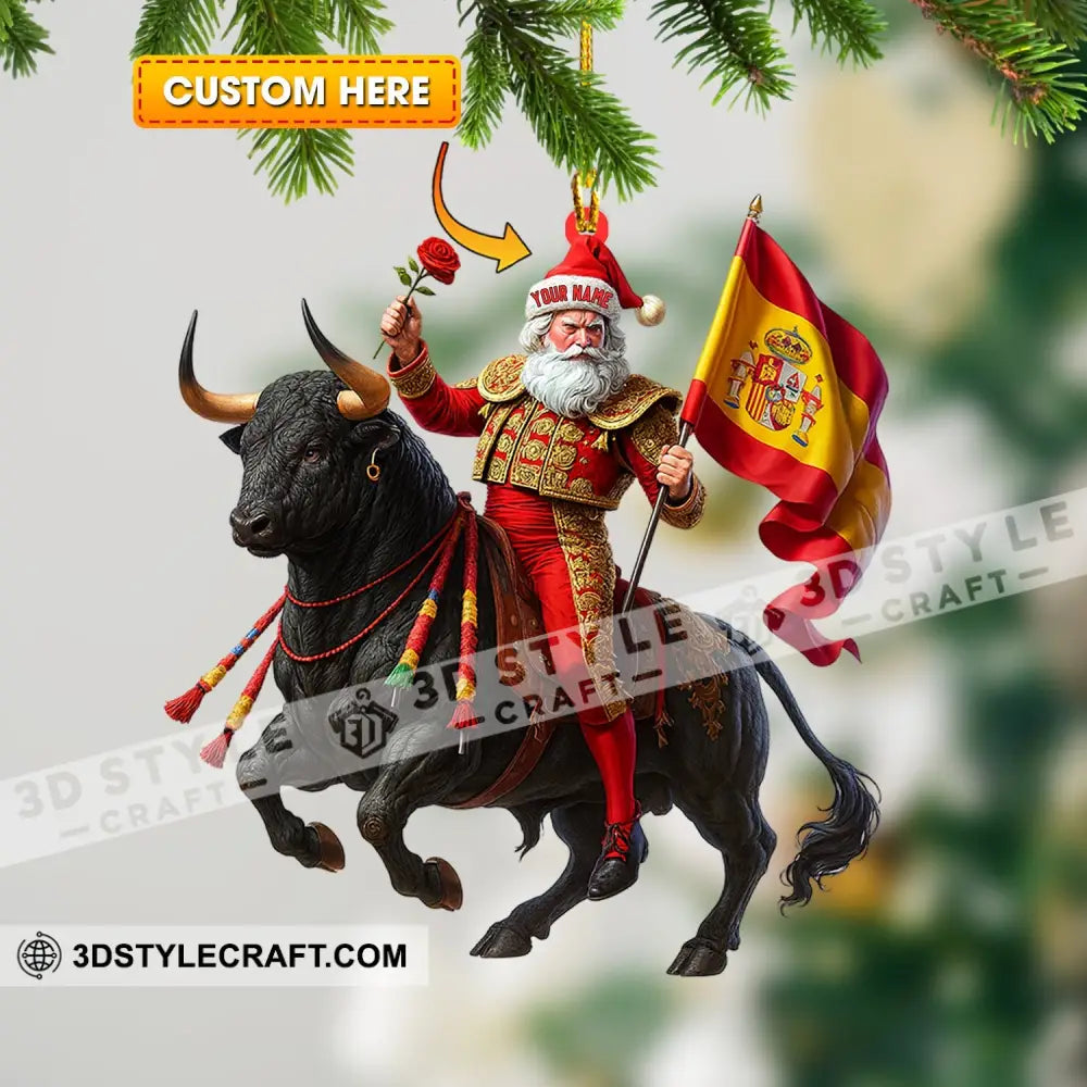 Christmas Spain Home Decor Christmas Ornament Personalized Ornament 3.54’’ / 1 Ornament Ornament