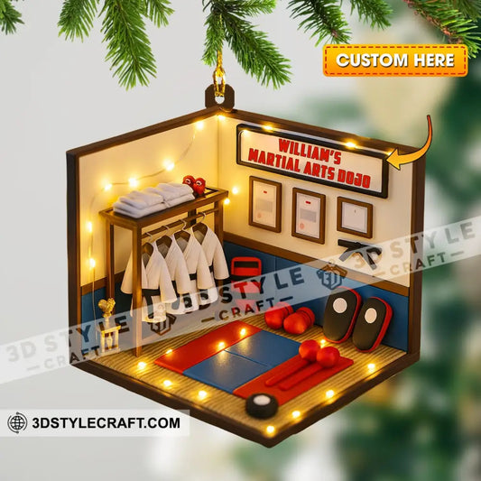 Christmas Taekwondo Corner Home Decor Christmas Ornament Personalized Ornament 3.54’’ / 1 Ornament Ornament