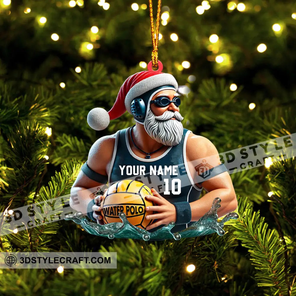 Cool Santa Basketball Home Decor Christmas Ornament Personalized