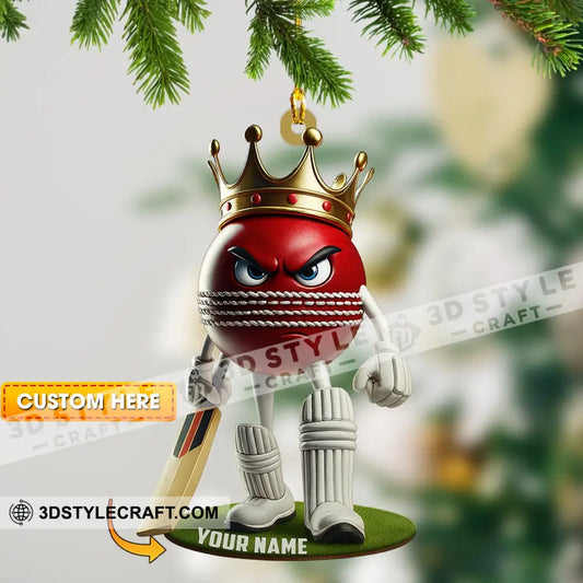 Cricket Ball Home Decor Christmas Ornament Personalized Ornament 3.54’’ / 1 Ornament Ornament