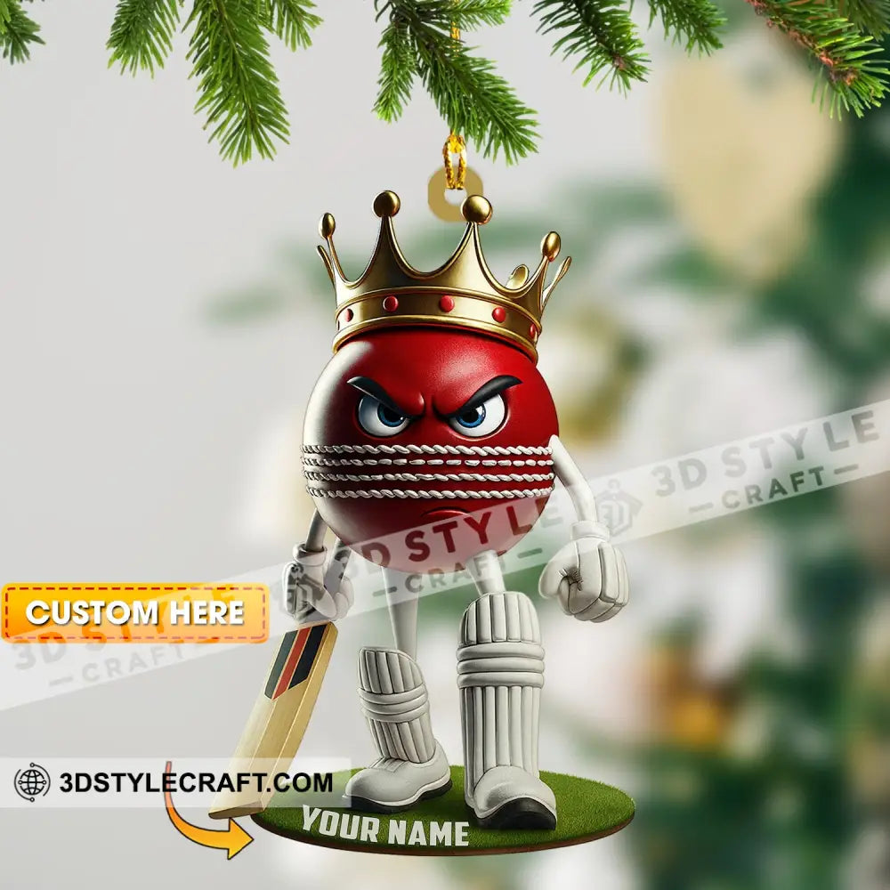 Cricket Ball Home Decor Christmas Ornament Personalized Ornament 3.54’’ / 1 Ornament Ornament