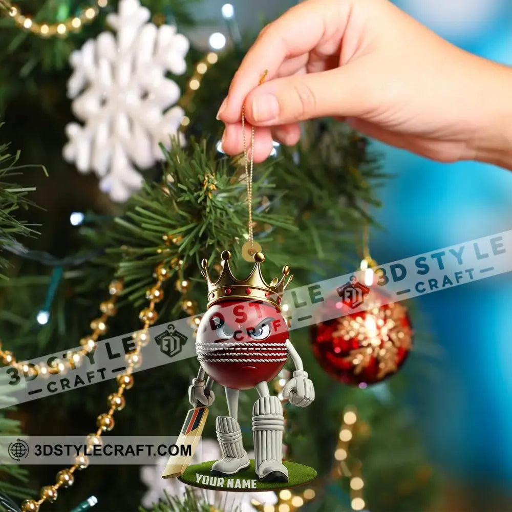 Cricket Ball Home Decor Christmas Ornament Personalized Ornament Ornament