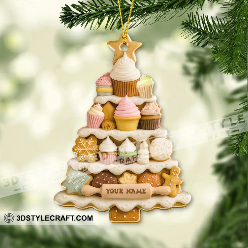 Cup Cake Tree Home Decor Christmas Ornament Personalized Ornament Ornament