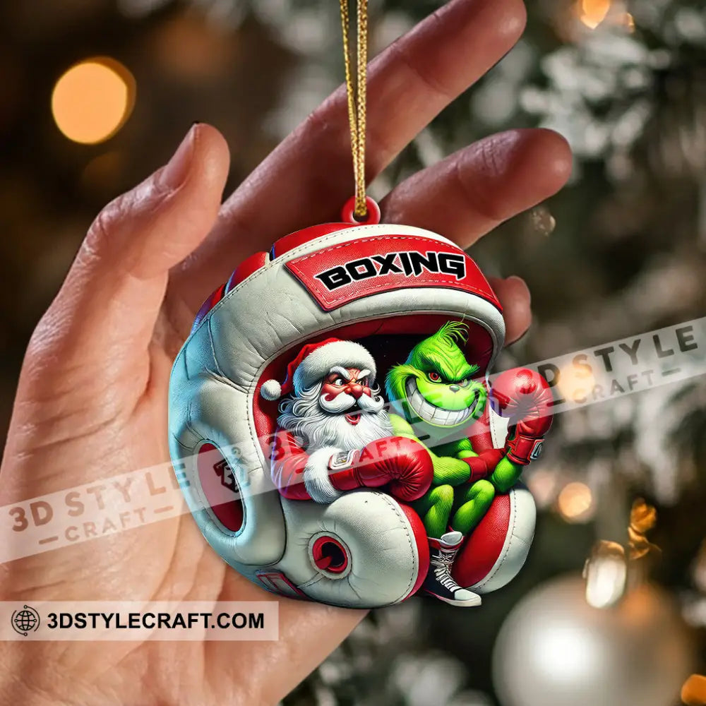 Custom Name Boxing Ornament Christmas Gift For Lover 3.54’’ / 1