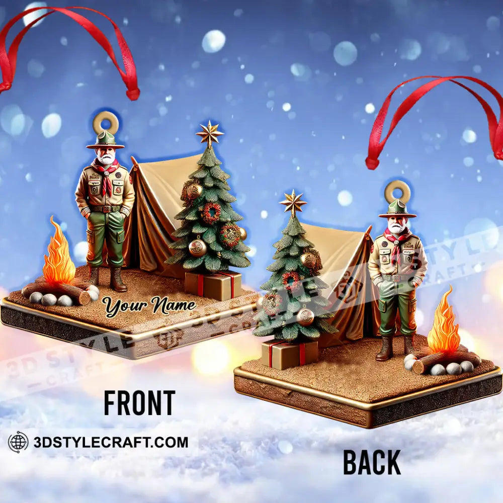 Custom Name Camping Ornament Christmas Decoration