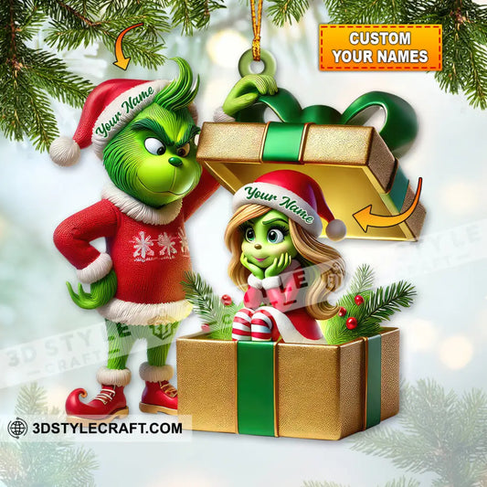 Custom Name Christmas Couple Ornament Gift