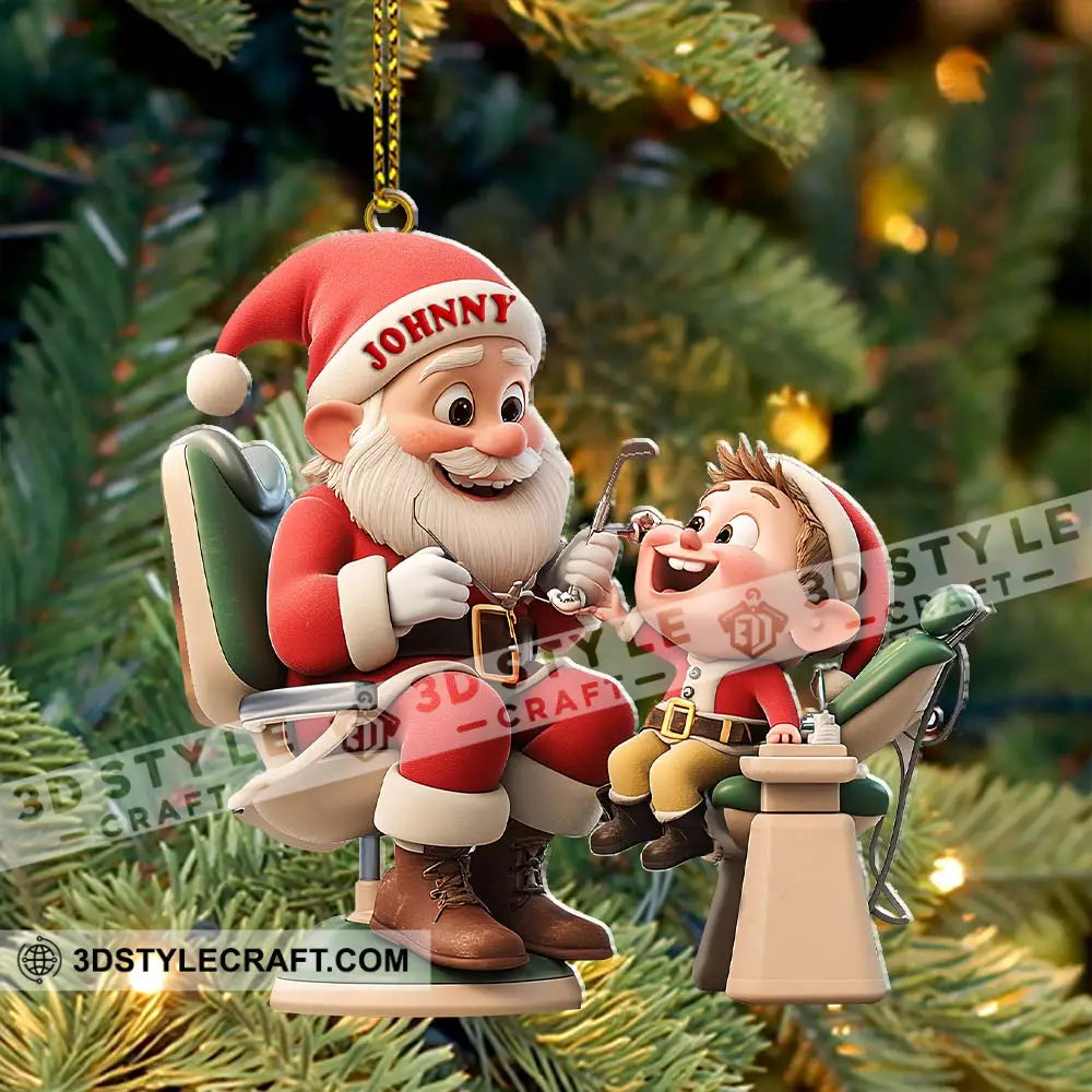 Custom Name Dentist Ornament Christmas Gift For