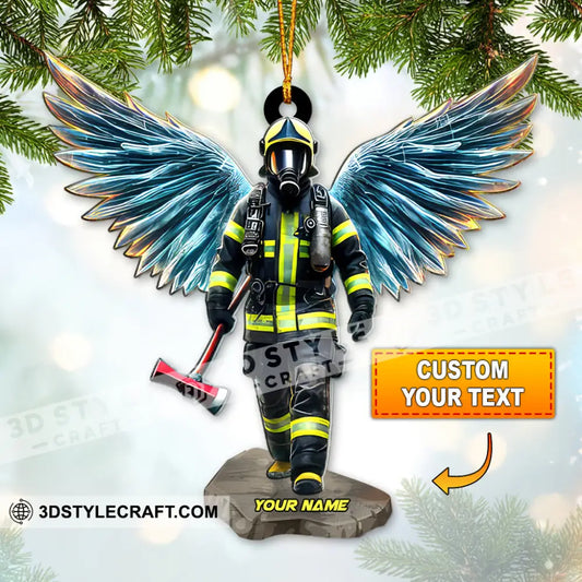 Custom Name Firefighter Ornament Memorial Christmas Gift