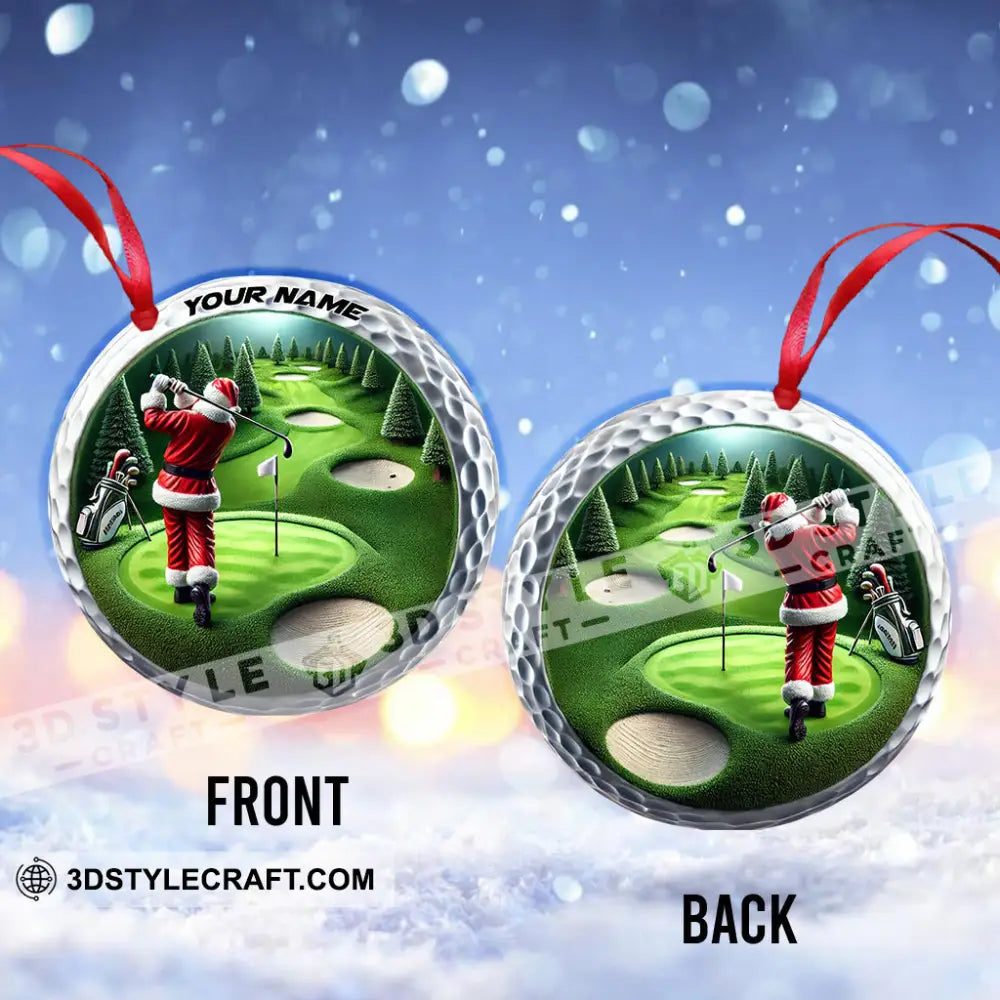 Custom Name Golf Ornament Lover Christmas Gift