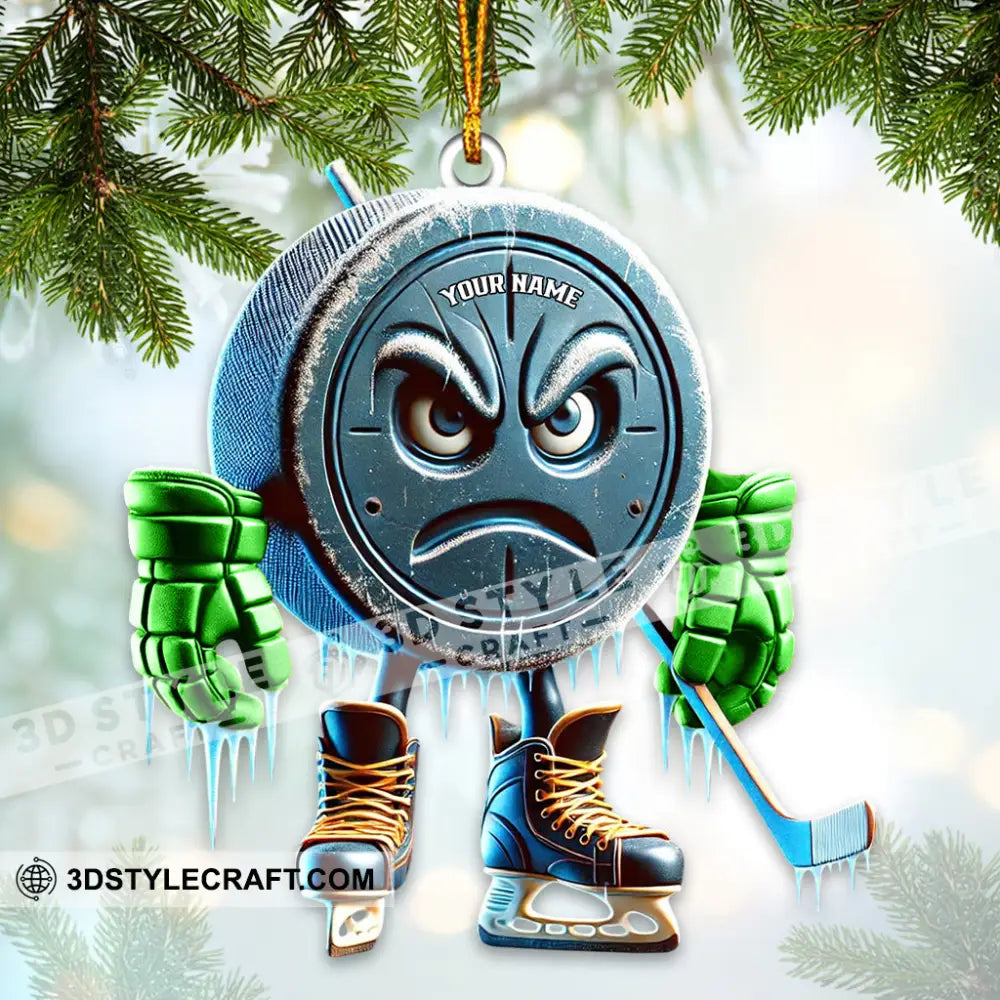 Custom Name Ice Hockey Ornament Lover Christmas Gift