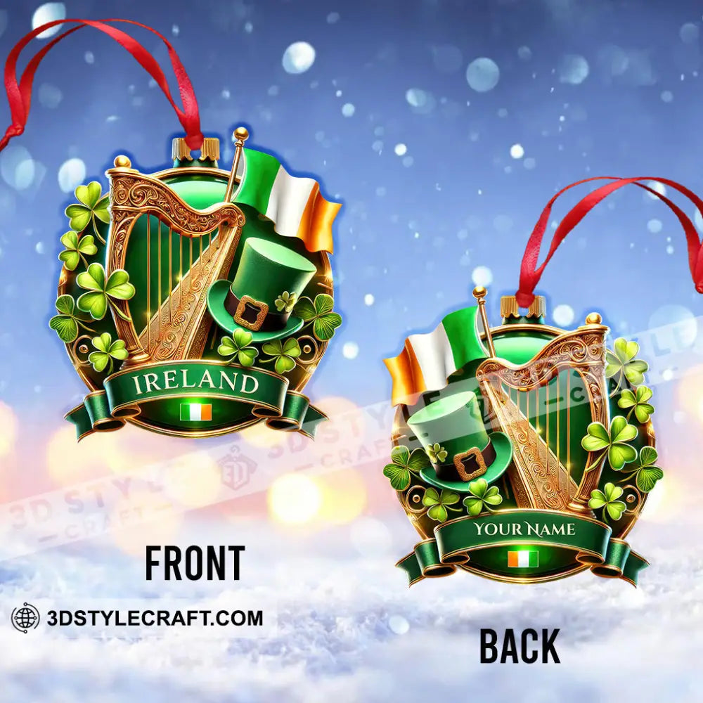 Custom Name Mountain Ireland Ornament Christmas Gift For Lover