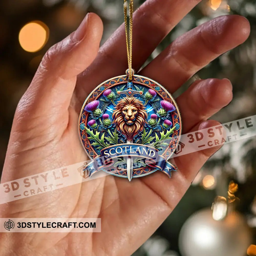 Custom Name Mountain Scotland Ornament Christmas Gift For Lover