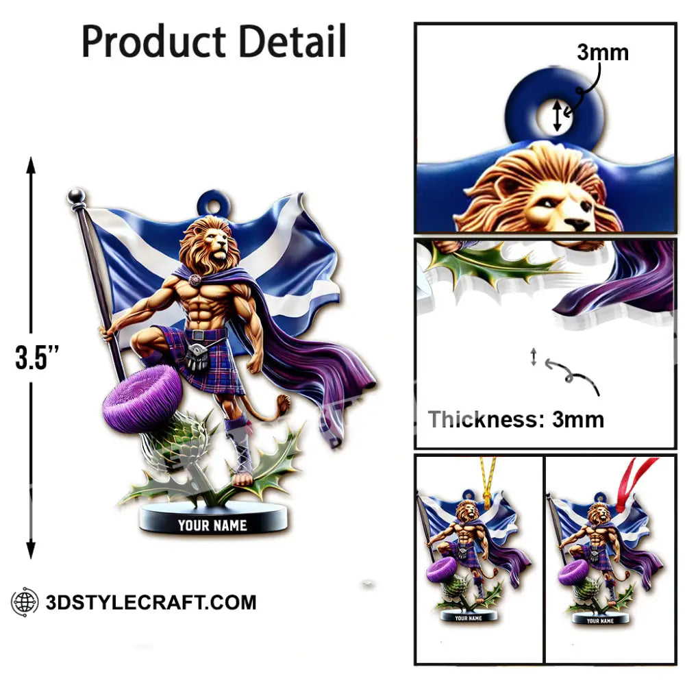 Custom Name Scotland Ornament Christmas Gift For Lover